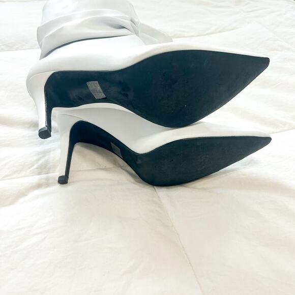 Jeffrey Campbell Guillaume Percival White Slouch Boots Size 10 Patent Point Toe - Picture 5 of 9